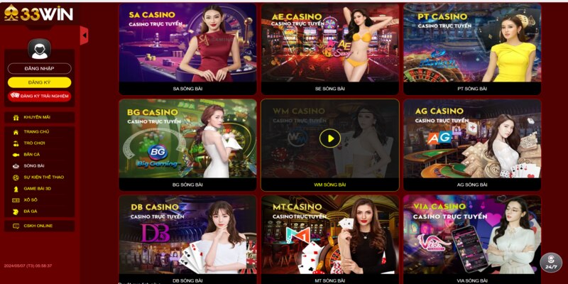 PT casino – trải nghiệm sòng bạc trực tuyến đẳng cấp tại 33WIN